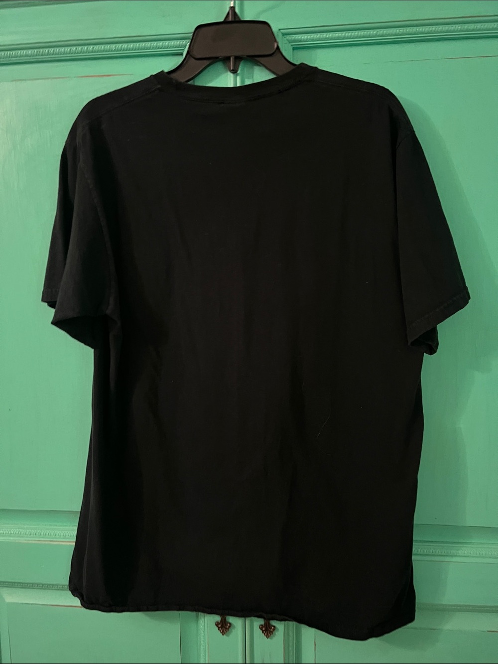 Bates Motel Black Graphic Tee with Blue Neon Text - Picture 3 of 3